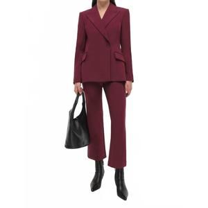 NEW JONATHAN SIMKHAI surabhi hourglass blazer in oxblood